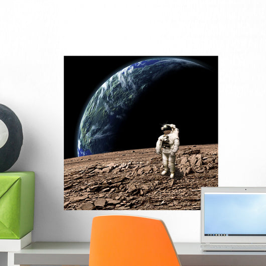 Astronaut Barren Rocky Planet Wall Decal