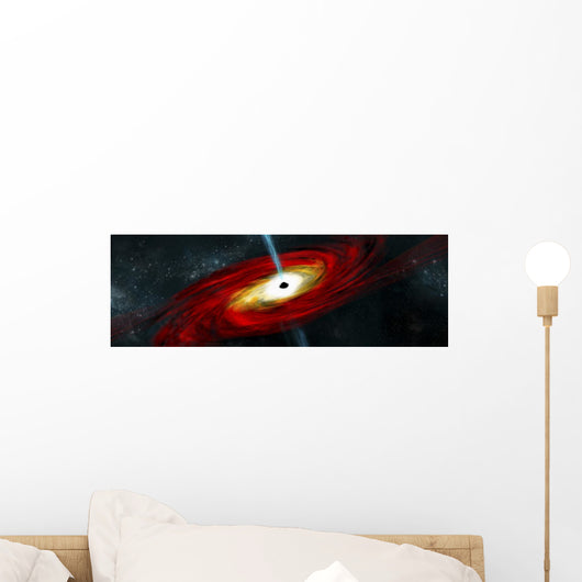 Artist's Depiction Black Hole Horizontal Wall Decal
