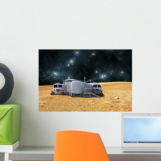 Artist's Depiction Planetary Base Wall Decal