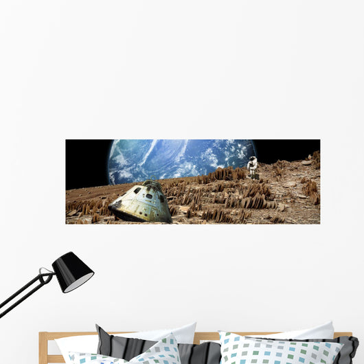 Astronaut Surveys His Situation Wall Decal