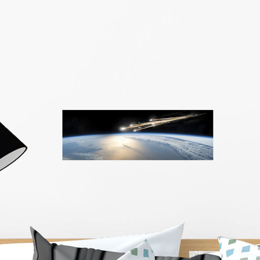 Meteor Streaks towards Collision Wall Decal