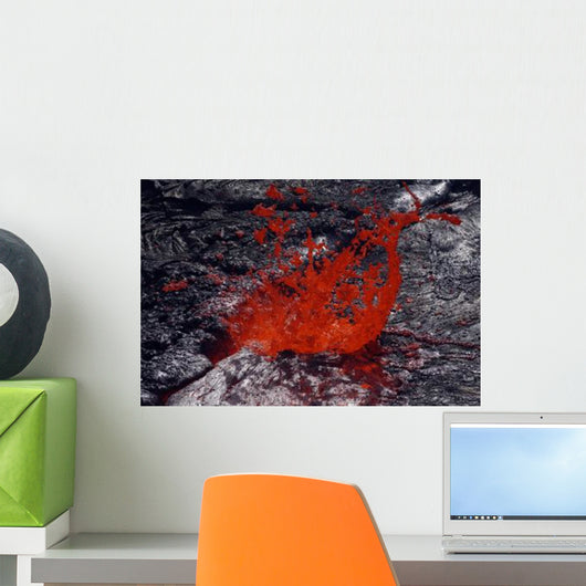 Erta Ale Fountaining Lava Wall Decal Design 3