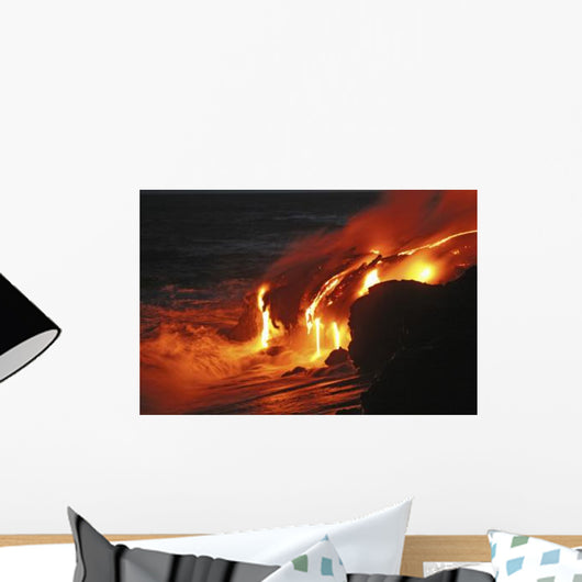 Kilauea Lava Flow Sea Wall Decal Design 1