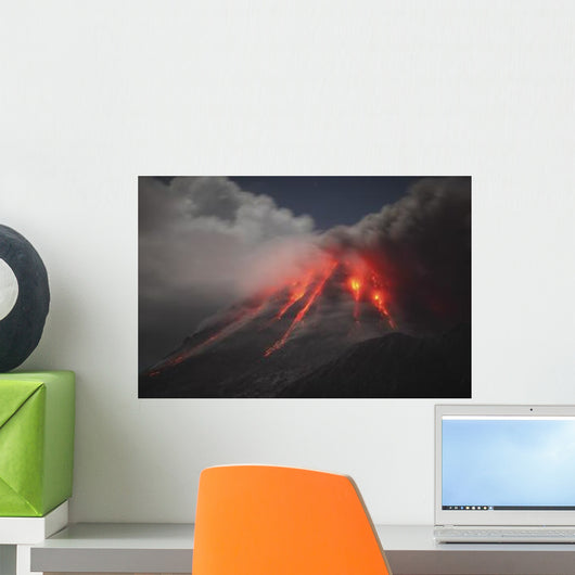 Soufriere Hills Eruption Montserrat Wall Decal Design 3