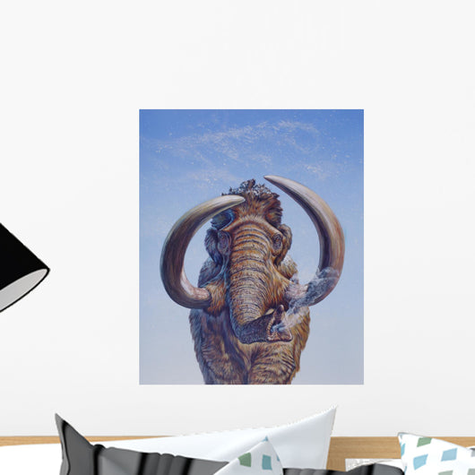 Woolly Mammoth Charging Pleistocene Wall Decal