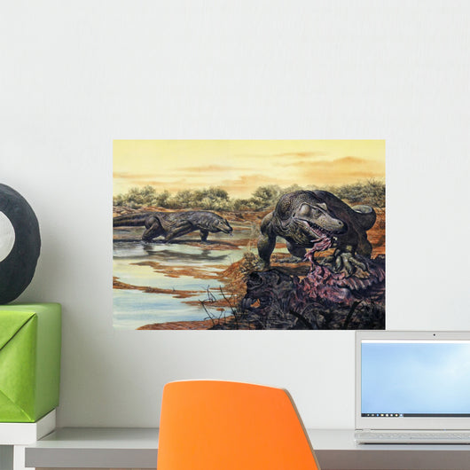 Megalania Giant Monitor Lizard Wall Decal