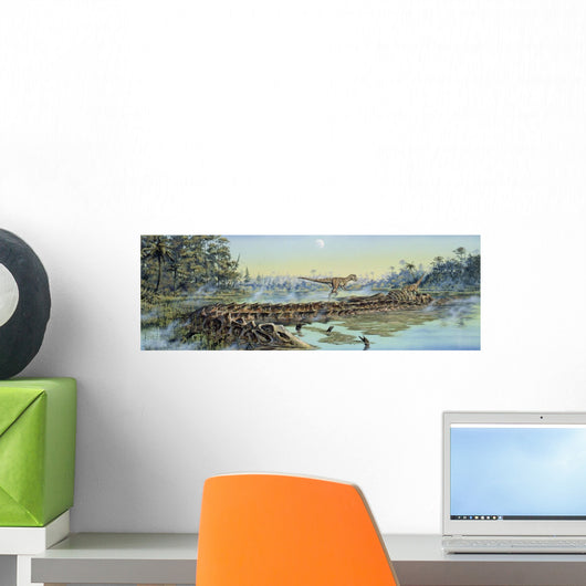 Pair Allosaurus Dinosaurs Explore Wall Decal