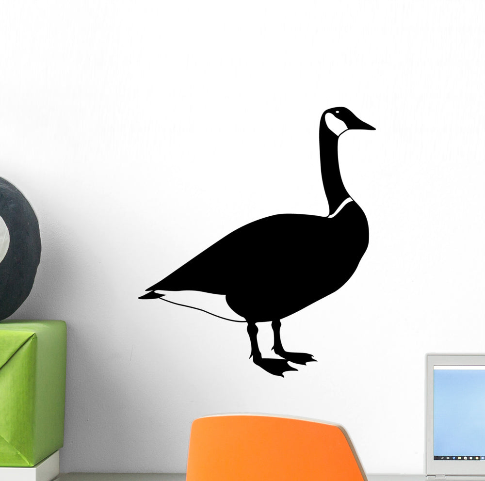 Canadian Goose Standing Silhouette Wall Decal - WallMonkeys.com