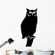 Owl Standing Branch Bird Wall Decal