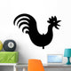 Rooster Illustrated Bird Silhouette Wall Decal