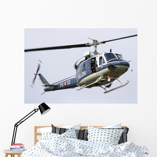 Agusta Bell 212 Italy's Right Profile Wall Decal
