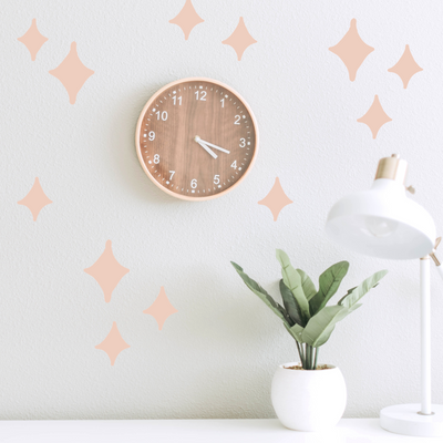Neutral Starburst Nursery Wall Stickers — Boho Peel and Stick Decal Set
