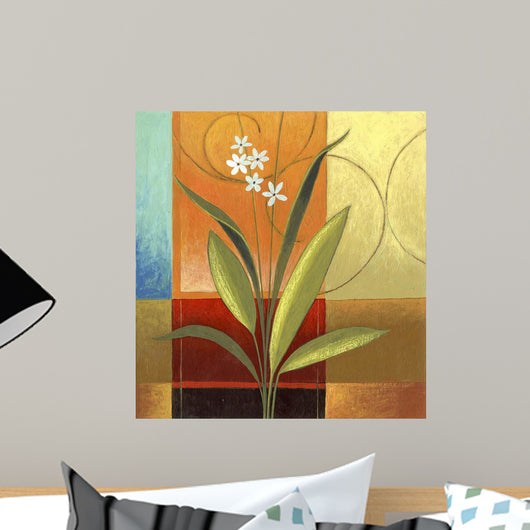 Wide Palm On Patches Wall Mural