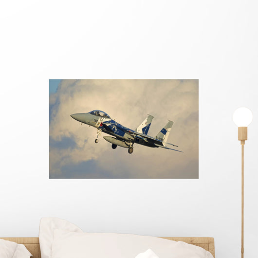 F-15dj Eagle Japan Air against Cloud Wall Decal