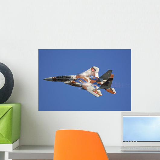 Brown & Blue F-15dj Eagle Japan Air Wall Decal