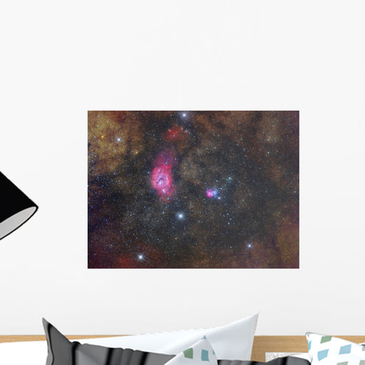 Lagoon Nebula and Trifid Distant Wall Decal