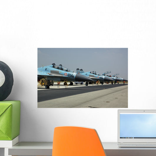 Sukhoi Su-30 Aircraft Line-up Wall Decal