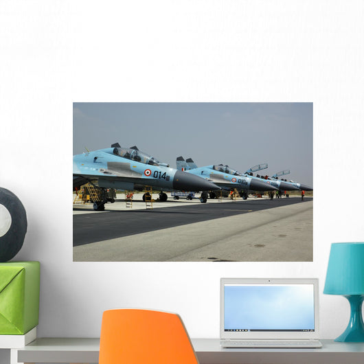 Sukhoi Su-30 Aircraft Line-up Wall Decal