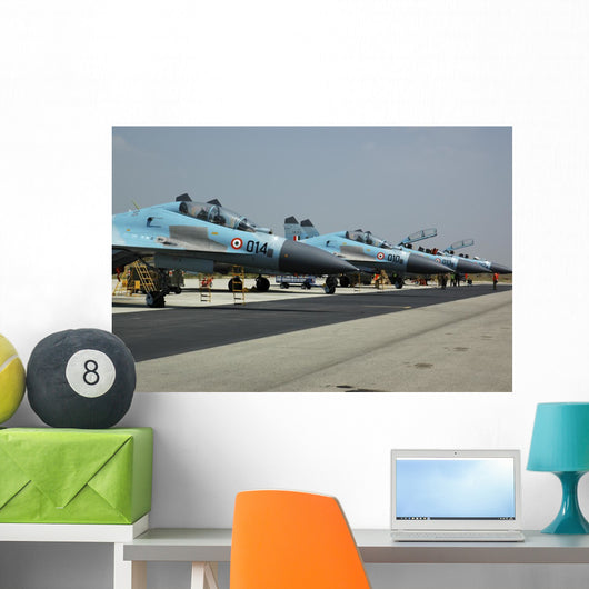 Sukhoi Su-30 Aircraft Line-up Wall Decal