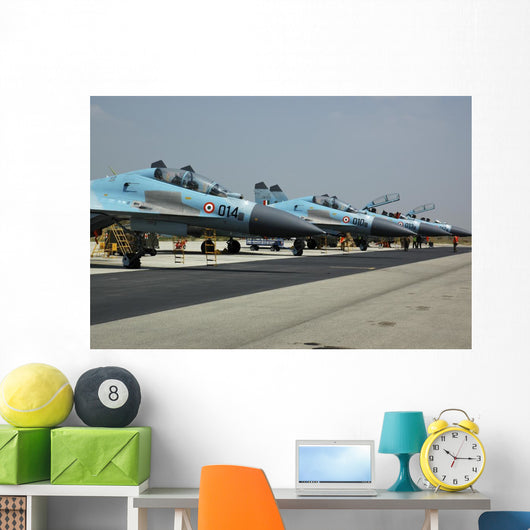 Sukhoi Su-30 Aircraft Line-up Wall Decal