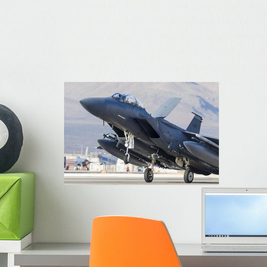 F-15e Strike Eagle Us Taking Off Wall Decal