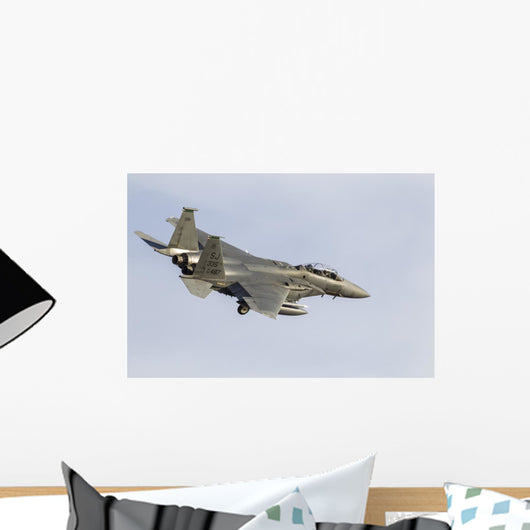 Us Air Force F-15e Banking Right Wall Decal