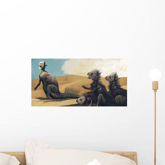 Three Juvenile Psittacosaurus Sinensis Wall Decal