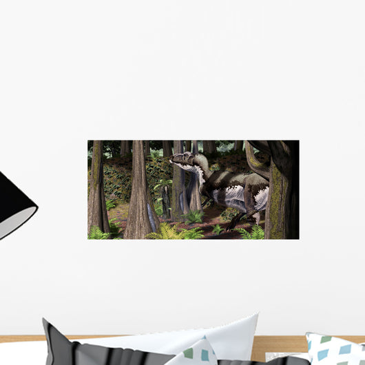 Tyrannosaurus Rex Patrols Edges Wall Decal