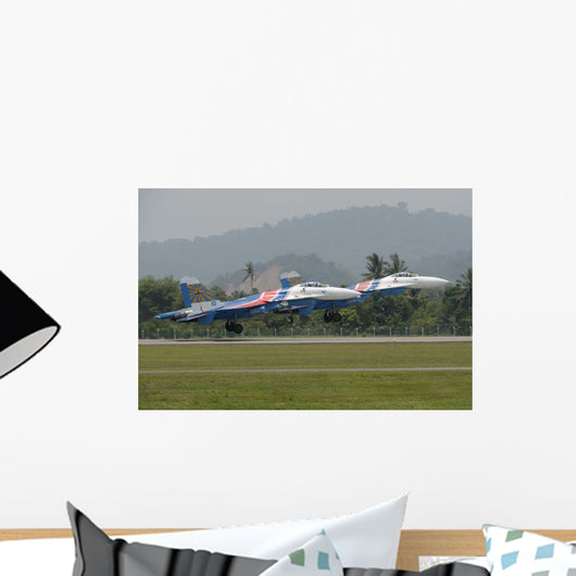 Two Sukhoi Su-27 Flanker Wall Decal Design 1