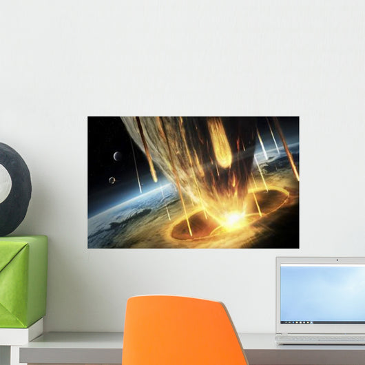 Giant Asteroid Collides with Wall Decal
