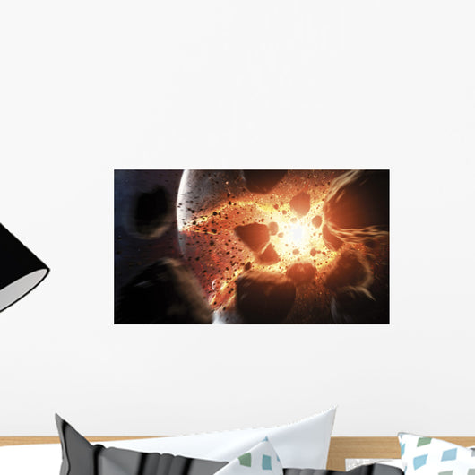 Apocalyptic Space Scene with Wall Decal Design 2