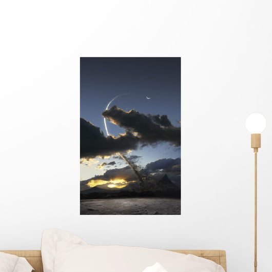 New Earth Based Moon Wall Decal