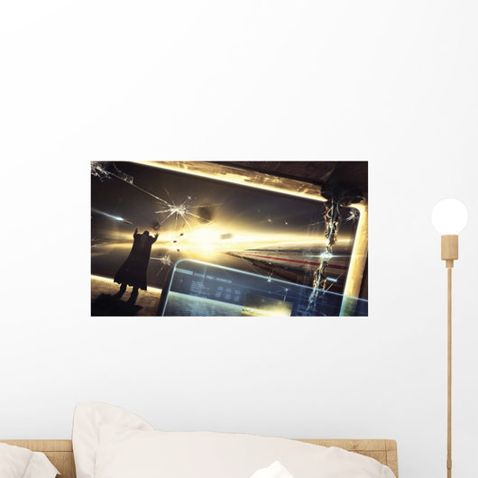 Desperate Captain Escapes from Wall Decal