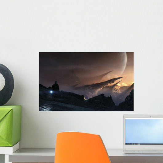 Lonely Wanderer Lost Cold Wall Decal
