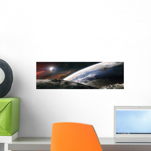 Two Astronauts Exploring Moon Wall Decal