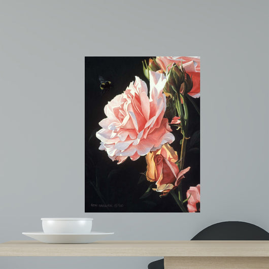 Rose and Bumblebee Wall Decal