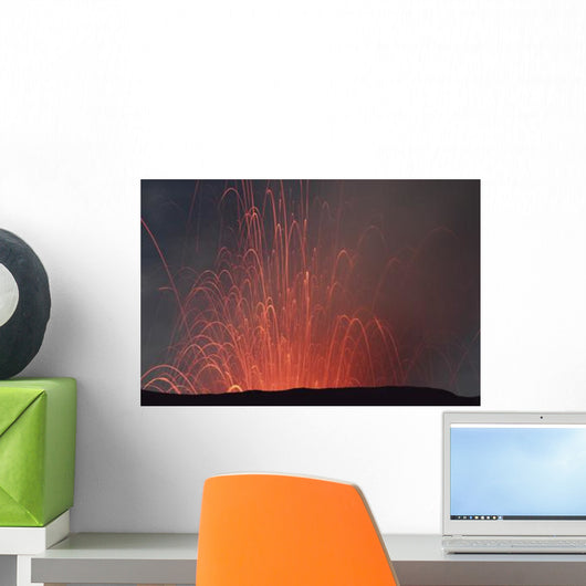 Strombolian Eruption Mount Bromo Wall Decal Design 5