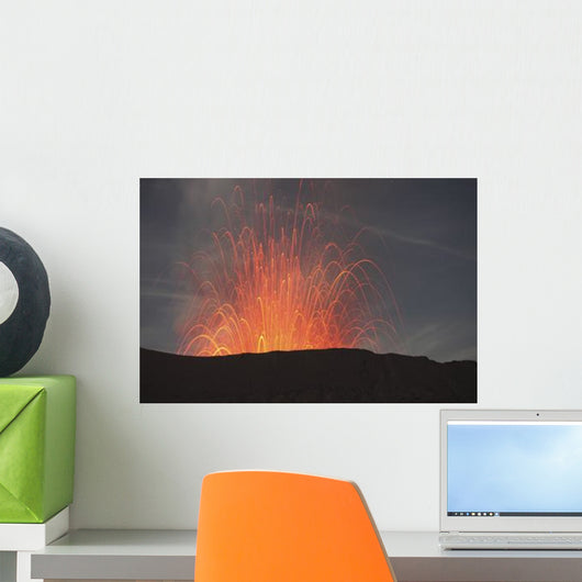 Strombolian Eruption Mount Bromo Wall Decal Design 4
