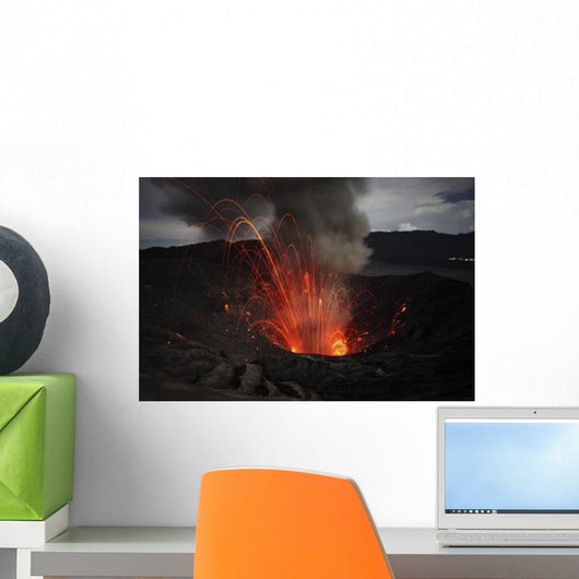 Strombolian Eruption Mount Bromo Wall Decal Design 3