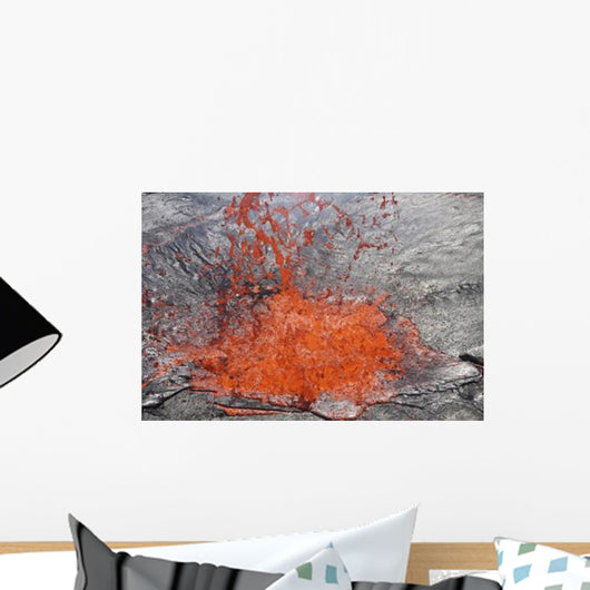 Lava Bubble Bursting through Wall Decal Design 3
