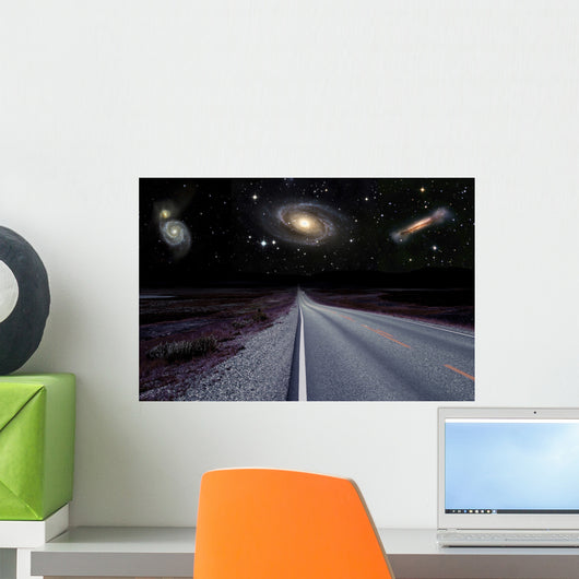 Galactic Night Scene Distant Wall Decal