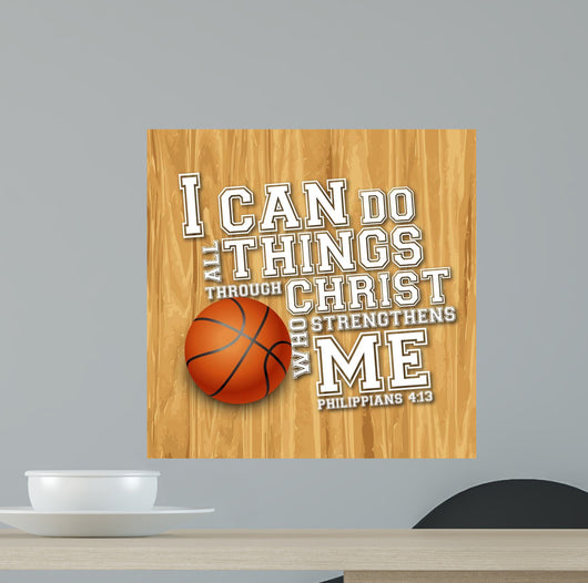 I CAN DO ALL SPORTS Basketball Wall Mural