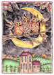 Three Owl Halloween Wall Decal