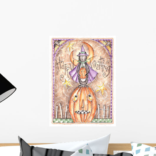 Cat Pumpkin Wall Decal
