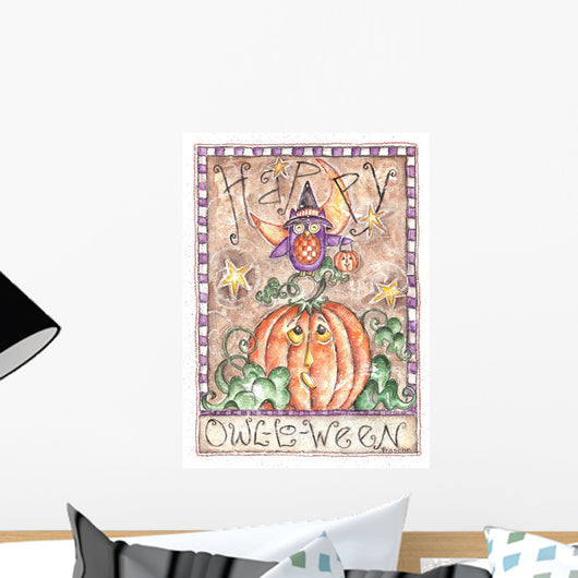Happy Owl O Ween Wall Decal
