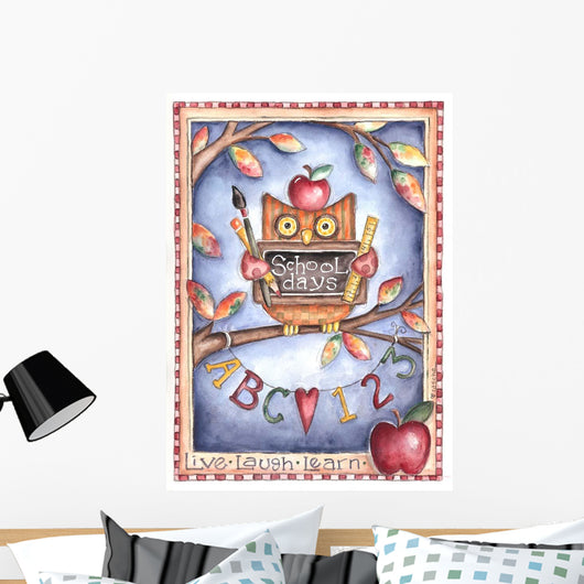Owl Live Laugh Learn Wall Decal