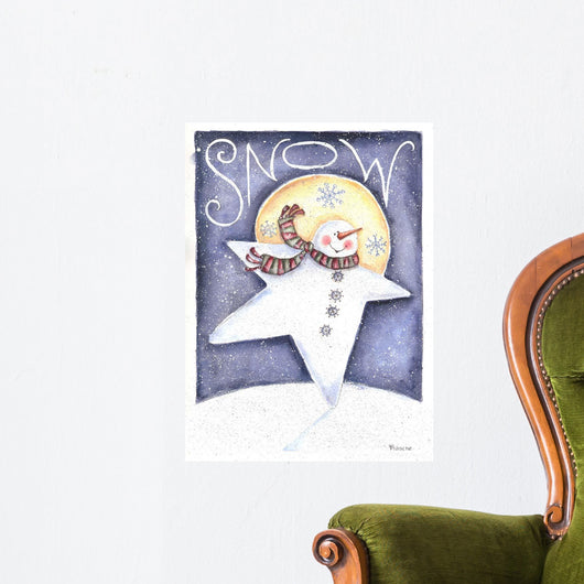 Snow Man Primitive Wall Decal