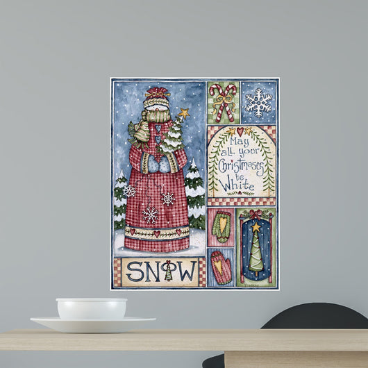 White Christmas Wall Decal