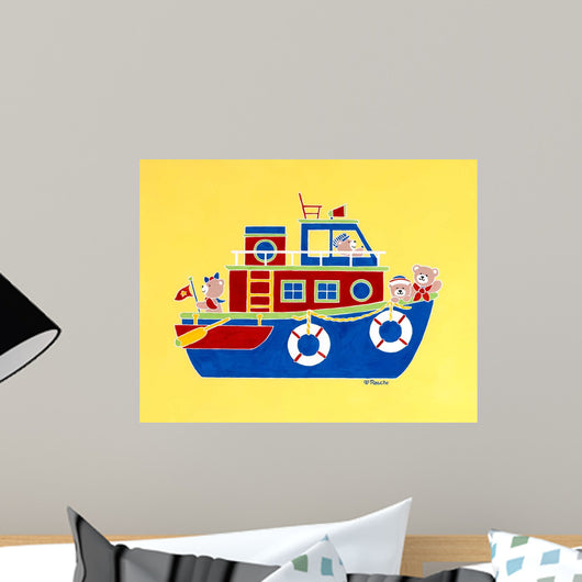 Boating Bears Wall Mural