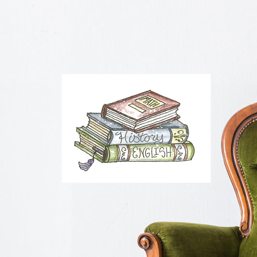 School Books Wall Decal